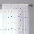 Urban Lotus White Semi Sheer Kitchen Curtains for Dining Room 45 inches Length Colorful Metallic Polka Dots Printed Tier Curtains Lightweight Rod ...