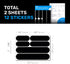 Elos Reflective Gear 3M Reflective Black Stickers - Reflective Helmet Tape, Motorcycle Reflective Tape, Hi Viz Stickers for Helmets - Discreet Bla...