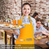 Jubatus 2 Pack Bib Aprons with 2 Pockets Cooking Chef Kitchen Apron for Women Men, Yellow...