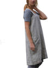 VLZUFE Cotton Linen Apron for women Cross Back Apron Pinafore Dress for Baking Cooking Gardening Work...