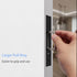 Dontay Pocket Door Edge Pull Brushed Nickel, Push Automatic Bounce Switch, Hidden Handle, Sliding Door Pull Hardware, Flush, Large Enough Pull Rin...