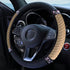 Bling Soft Leather Steering Wheel Cover, Rhinestone Auto Elastic 15 Inch Steering Wheel Protector, Sparkly Crystal Diamond for Women Girls, Car Ac...