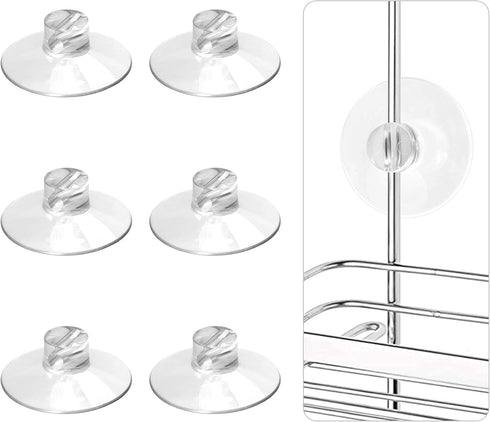 YeeBeny 6Pcs Shower Caddy Connectors Suction Cups for Bathroom, Heavy Strength Large Suction Cups Without Hooks, Replacement Suction Cups Compatib...