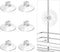 YeeBeny 6Pcs Shower Caddy Connectors Suction Cups for Bathroom, Heavy Strength Large Suction Cups Without Hooks, Replacement Suction Cups Compatib...