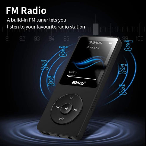 RUIZU 64GB MP3 Player with Bluetooth 5.3, Portable Music Player for Kids Sports Running, FM Radio, Voice Recorder, Equalizer, 80H Digital Audio Vi...