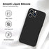 Silicone Case for iPhone 15 Pro Max Black, Soft Liquid Silicone Phone Case Compatible with iPhone 15 pro max Full Body Microfiber Lining Protectiv...
