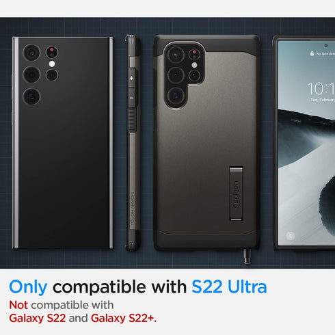 Spigen Tough Armor Designed for Galaxy S22 Ultra Case (2022) - Gunmetal......