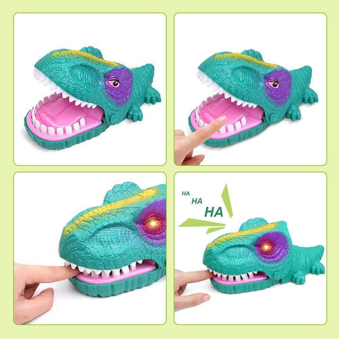 Snappy Dinosaur Dentist Classic Bite Finger Game Dino Toy Funny Family Party Tabletop Board Game with LED Light and Sound...