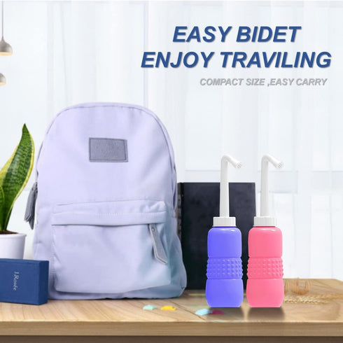 Upside Down Peri Bottle for Postpartum Care, Portable Bidet Bottle with Travel Bag, Handheld Perineal Sprayer,Reusable Douche Bottle for Women,Men...