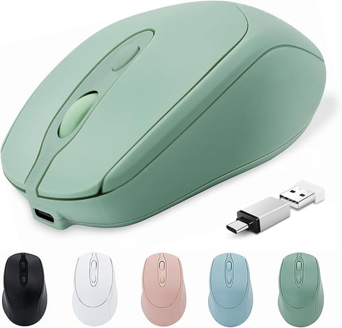 Bluetooth Wireless Mouse USB C for MacBook Air Pro/iMac/Computer/Laptop, Wireless Bluetooth Mouse Type C for Mac/iPad/Microsoft Surface Pro Office...
