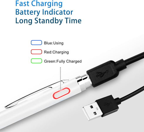 Stylus Pen for Samsung Galaxy Tab A8 A7 - High-Precision Fine Tip Digital Pencil with Magnetic Fabric Cap 2 in 1 Sensitive,Good for Writing and Dr...