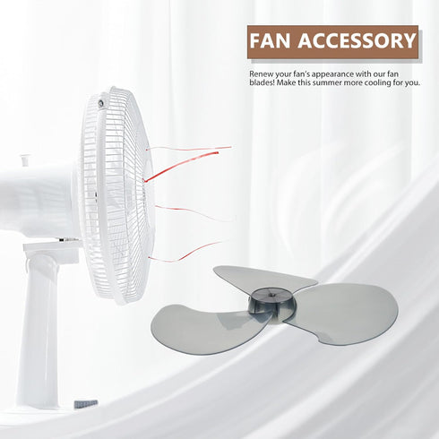 VOSAREA Standing Fan Universal Fan Blades Household Fan Blades Replacement Table Fan Blades with Nut Cover (Black) Plastic Fan Blade 3 Leaves...