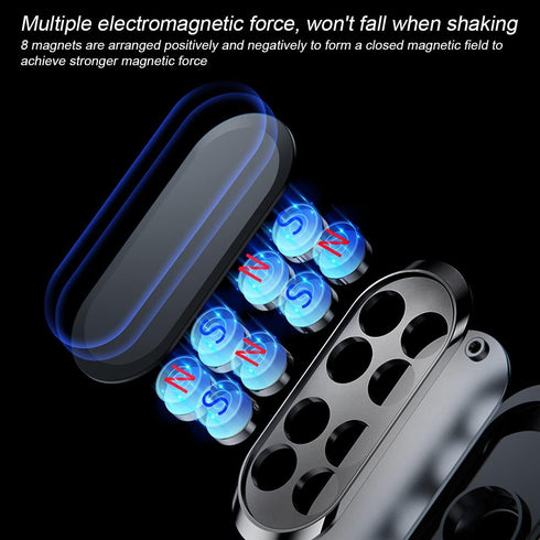 Magnetic Phone Mount for Car, Flat Phone Magenet Universal for Cars, Upgraded Phone Holder for Car Dashboard, Wall, Compatible with Cell Phone, Mi...