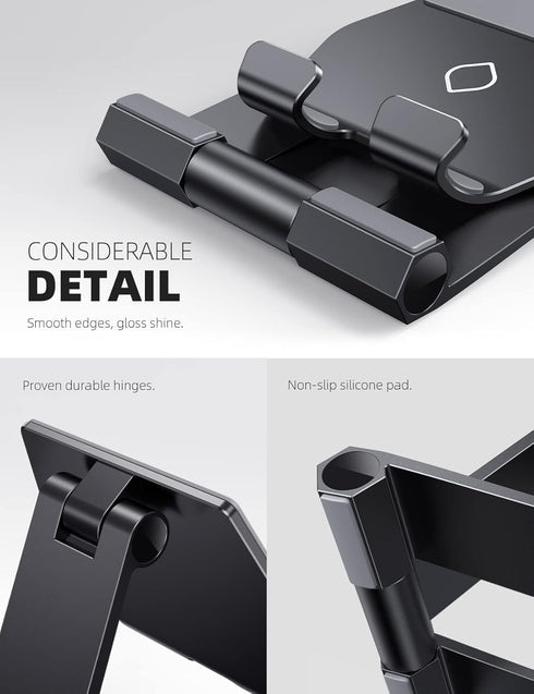 Lamicall ???????? ???????????????? Super Stable Cell Phone Stand for Desk - Foldable Portable Desktop Phone Holder, Compatible for iPhone 15 14 13...