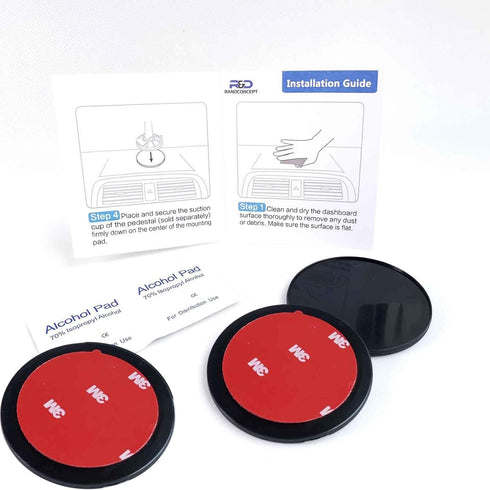 Randconcept - 70mm Adhesive Dashboard Pad Mounting Disk with Adhesive for Suction Cup Phone Mount & compatible for Garmin GPS Suction Mount | 3.74...