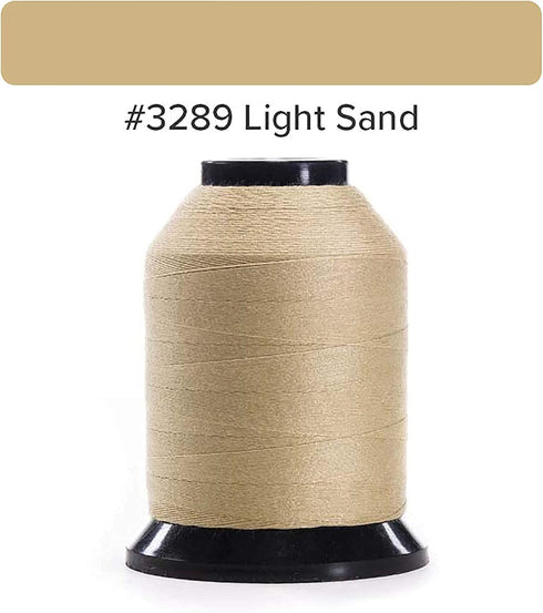 Finesse Thread | 100% Polyester, 3ply, 50wt | 1500yds Stackable Thread Cones | 100% Polyester Thread for Quilting and Sewing (Light Sand)...