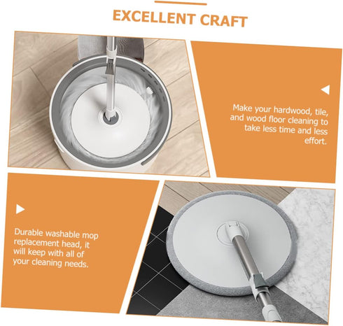 2pcs Replacement Mop Head Cleaning Supplies Microfiber Mop Pads Car Wash Mop Microfiber Mop Head Household Cleaning Supplies House Mop Head Replac...