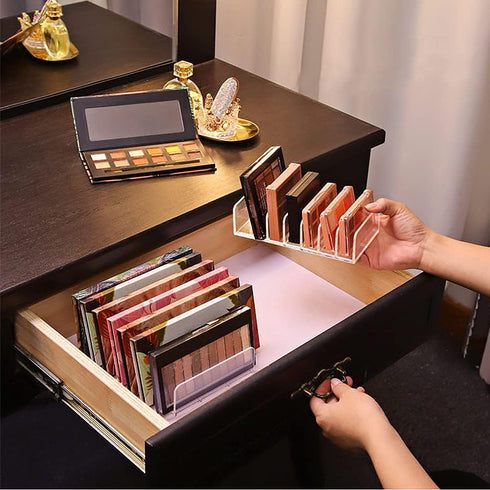 2 Pack Eyeshadow Makeup Palette Organizer, 7 Section Palette Holder Makeup Storage Organizer Christmas Gifts for Women (S+M)...
