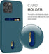 kwmobile Case Compatible with Apple iPhone 12 / iPhone 12 Pro - Soft TPU Phone Cover with Card Holder and Silicone Finish - Teal Matte...