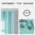MIULEE 2 Turquoise Semi Sheer Window Curtains Elegant Grommet Top Voile Panels/Drapes/Treatment Aqua Blue Linen Textured for Bedroom Living Room D...