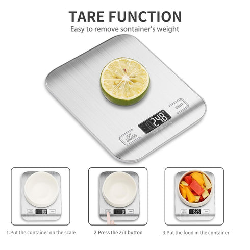 MEIYA Digital Kitchen Food Scale, 11lb Weight Grams and Ounces scale for Meal Prep & Baking Cooking, 6 Units with Tare Function...
