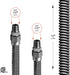 GUHD-TT14-12B Gas Line Hose 3/8'' O.D. x 12'' Length with 1/2 in. MIP Fitting, Uncoated Stainless Steel Flexible Connector, 12 Inch...