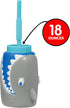 Fin-tastic Plastic Shark Sippy Cup - 18 oz. (1 Pc.) - Fun & Durable Materials, Ideal for Kids & Adults - Perfect for Parties & Pool Days...