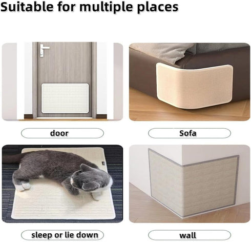 Cat Scratch Furniture Protector Natural Sisal Anti-Scratching Mat for Sofa Couch Chair - Suitable for Bed Furniture Corner Protector, and Anti Scr...