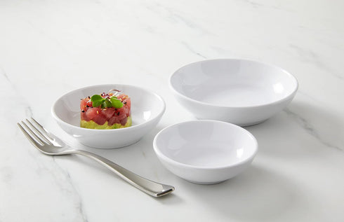 American Metalcraft MMB6 Mini Round Bowl, Melamine, White, 6 oz....