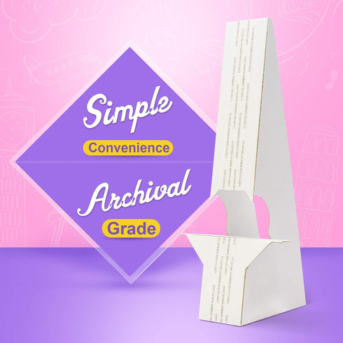 Lineco, 9 Inch, White Adhesive Self Stick Easel Stand Back, Double Wing, for Art Photos, Pack of 25...