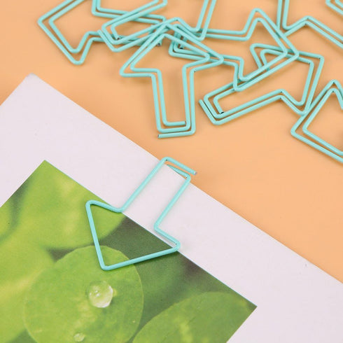 Arrow Paper Clips, 12Pcs Light Blue Book Clips, Small Cute Novelty Paperclips, Stationery Accessories...