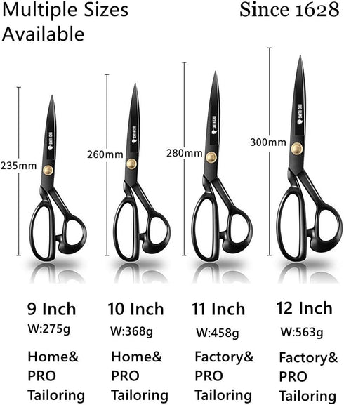 Fabric Tailor Shears Professional 9" Heavy Duty Sewing Scissors for Leather Clothes Industrial Strength High Carbon Steel Tailor Scissors Sharp fo...