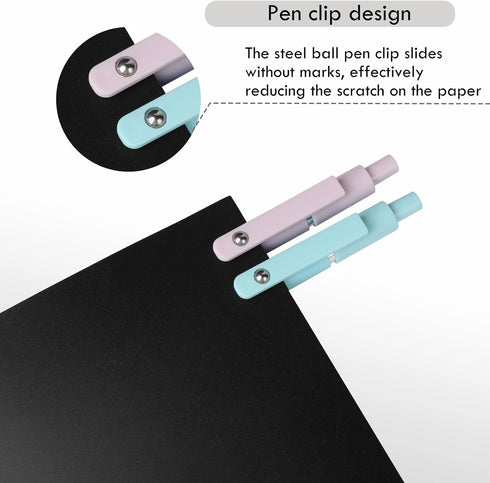 Ddaowanx Gel Pens, 10 Pcs 0.5mm Quick Dry Black Ink Pens Fine Point Smooth Writing Pens, Cute Office School Supplies Gifts for Women (10 Pcs Gradi...