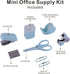 Mini School Supply Kits Mini Office Supply Kits, includes Mini Stapler,Scissors, Staple Remover, Staples, Tape Dispenser (Blue)...