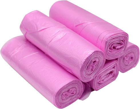 4 GALLON Bathroom Trash Bags, 5 Rolls/100 Counts Small HANDLES Garbage Bags for Office, Kitchen,Bedroom Waste Bin,Colorful Portable Strong Rubbish...