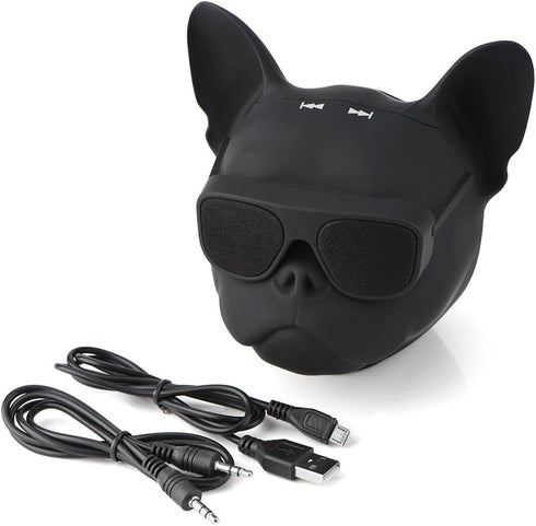 Bulldog Speaker Wireless Bluetooth Speaker, French Bulldog Speaker Portable Mini Speaker Bulldog Head Cool Artistic Stereo Decorative Speaker Supp...