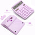 Purple Calculator, Basic Office Calculator, Desktop Calculator 12 Digit with Large LCD Display, Purple Office Supplies with Sensitive Button, Purp...