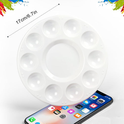 22pcs Art Paint Tray Palette Plastic Pallet for Kids or Pupils to Painting, DIY Craft,Play Party at Home, Kindergarten or School, White...