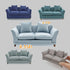 iLAND Dollhouse Couch, Modern Dollhouse Furniture on 1/12 Scale, Miniature Sofa for Dollhouse Living Room (Light Sky Blue Velvet)...