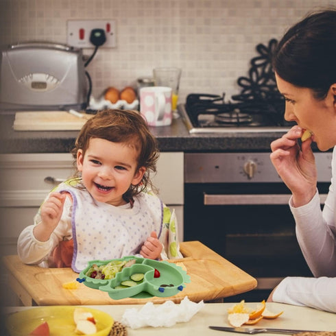 Linowos Silicone Suction Plate for Toddlers - Self Feeding Training Divided Plate Dish and Bowl for Baby and Toddler, Fits for Most Highchairs Tra...