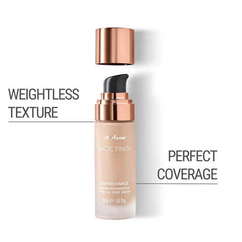 M. Asam MAGIC FINISH Supercharge Serum Foundation Rose Fair (1.01 Fl Oz) - Moisturizing Make Up & Firming Face Serum In One, Anti-aging CC Cream W...