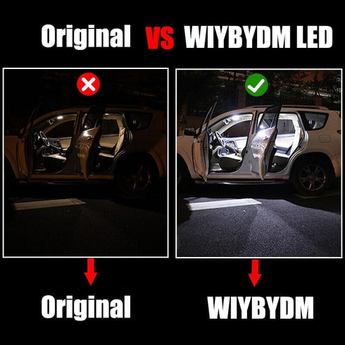 White LED Interior Lights Kit for Hummer H3 2006 2007 2008 2009 2010 Dome Footwell Vanity Mirror Trunk Cargo License Plate Lights Interior LED Lig...