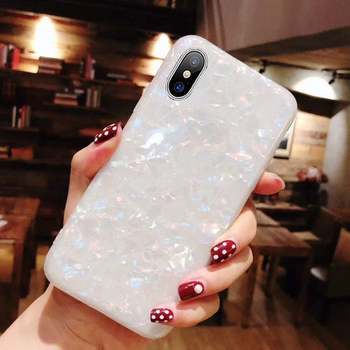 J.west iPhone Xs Max Case, Luxury Opal Sparkle Bling Design Crystal Clear Soft TPU Silicone Back Protective Phone Case Cover for Girls Women for A...