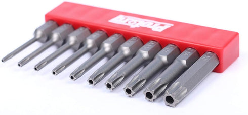 TORX Tamper Resistant Bits, Security TORX Bits (T7-T40), Security Star Bits, 50mm, 10 -Pieces, High Grade S2 Steel...
