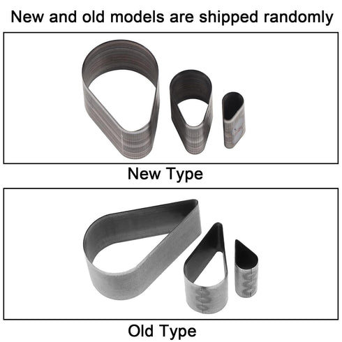 3pcs Leather Craft Cutting tool Hole Hollow Steel Cutter Punch Tool Kit Heart-shaped Drop shape Pentagram Cutting Mold(Drop-shape)...