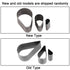 3pcs Leather Craft Cutting tool Hole Hollow Steel Cutter Punch Tool Kit Heart-shaped Drop shape Pentagram Cutting Mold(Drop-shape)...