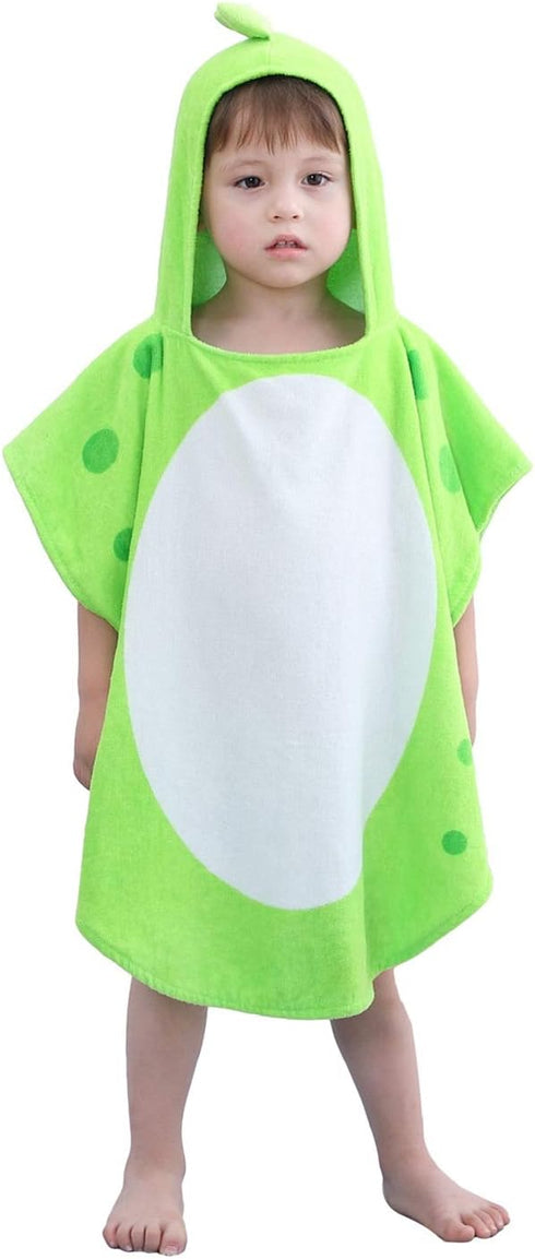 LOLANTA Baby Boys Dinosaur Hooded Bath Towels, Toddlers Kid's Beach Towel Pool Poncho Swim Terry Cloth Cover-Ups 100% Cotton (Green#B, 1-3T)...