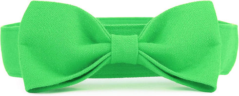 Segarty Bow Tie Dog Collar, Adjustable Green Bowtie Collar for Large Dogs, Durable Dog Neck Tie Tuxedo Comfortable Cotton Pets Bows Grooming Acces...