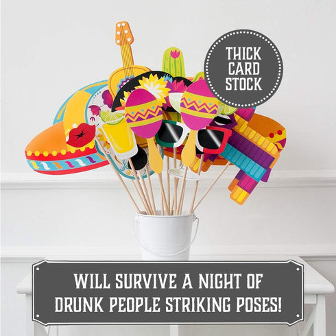 Fiesta Photo Booth Props by PartyGraphix - Mexican Decor Perfect for Fiesta Party Decorations...