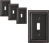 DEWENWILS Decorative Light Switch Cover, Metal Toggle Light Switch Wall Plates, Aged Bronze Outlet Covers for Home, Office...